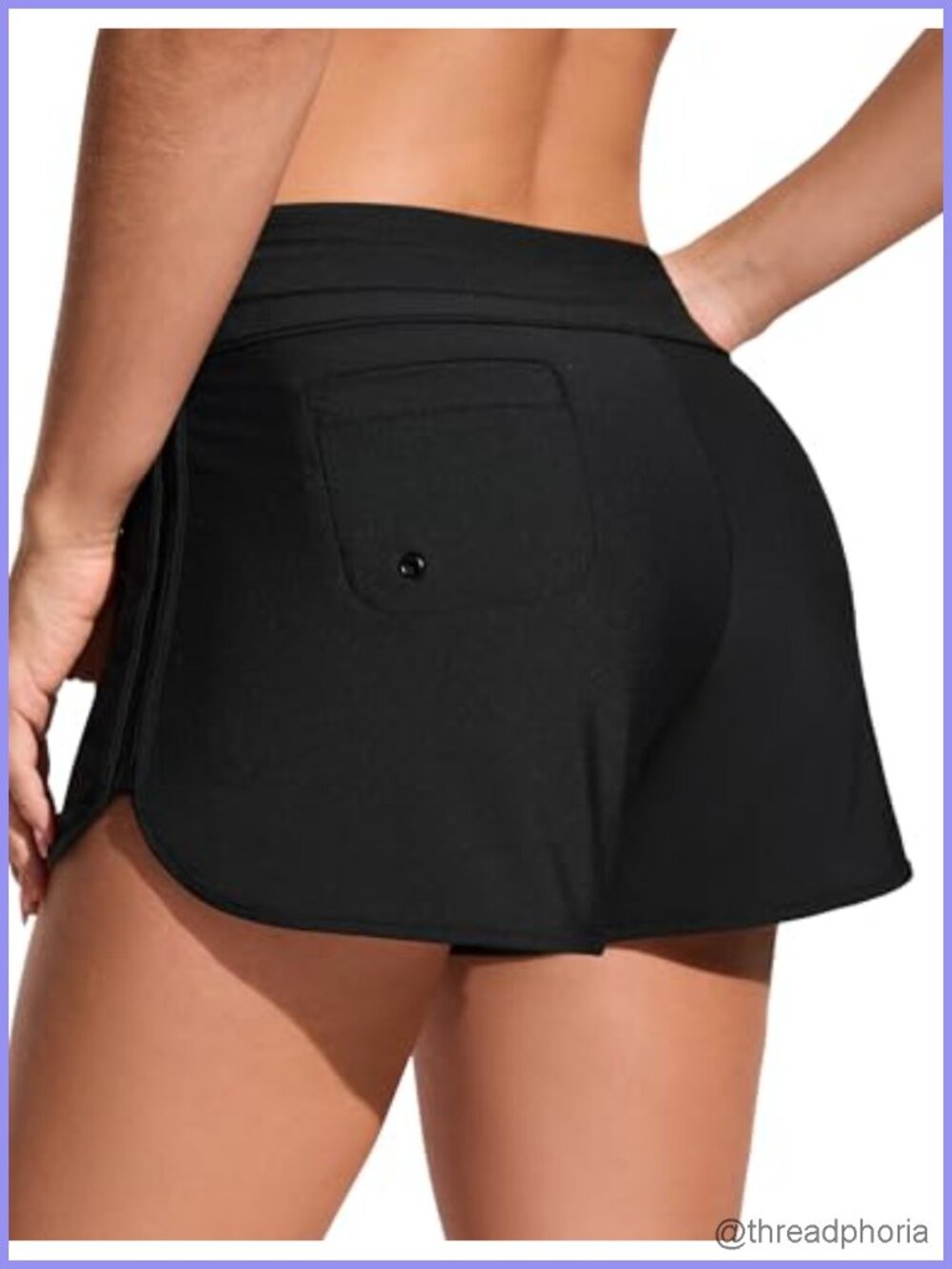 High Rise Quick Dry Swim Shorts with Built-in Briefs 3 Inch